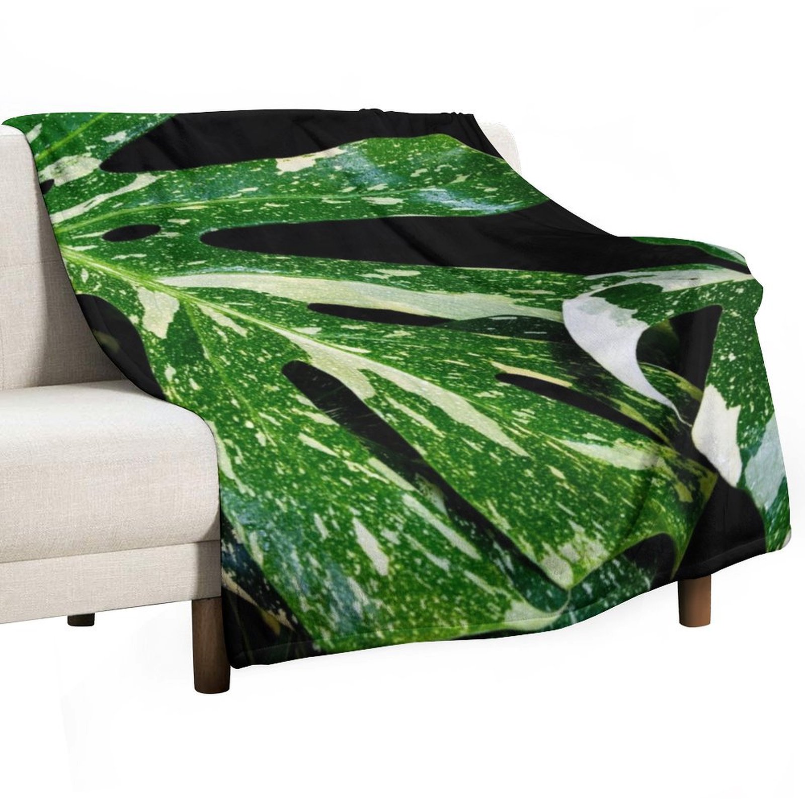 Monstera Thai Constellation - ผ้าห่มลายกลุ่มดาวมอนสเตอร่าไทย ผ้าห่มตกแต่งอย่างมีสไตล์ ของขวัญสำหรับเพื่อน เพื่อนร่วมห้อง