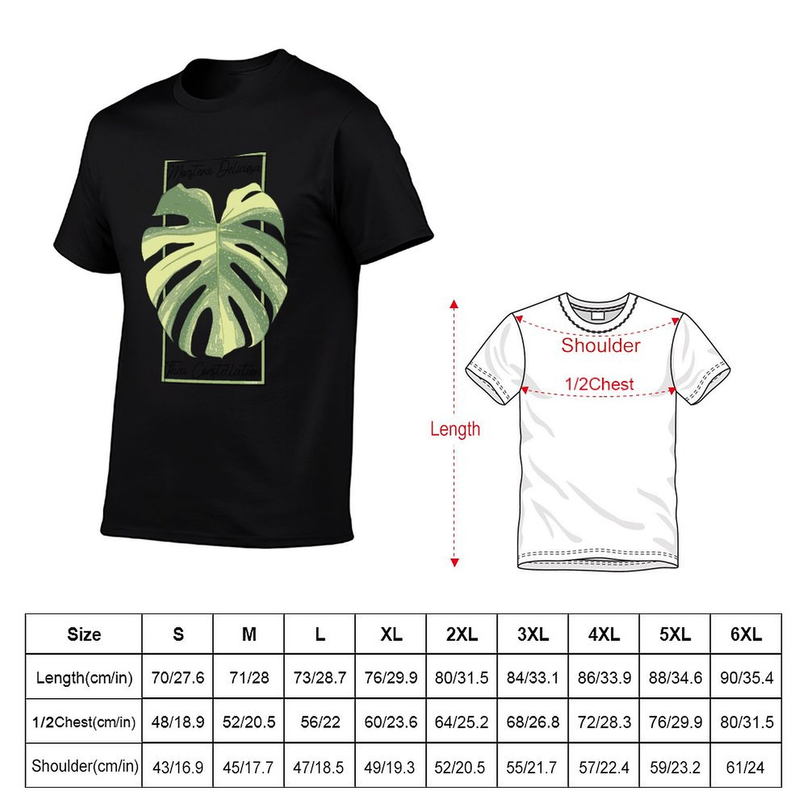 เสื้อยืดลายตราสัญลักษณ์พฤกษศาส - Monstera Thai Constellation บทวิจารณ์และราคา