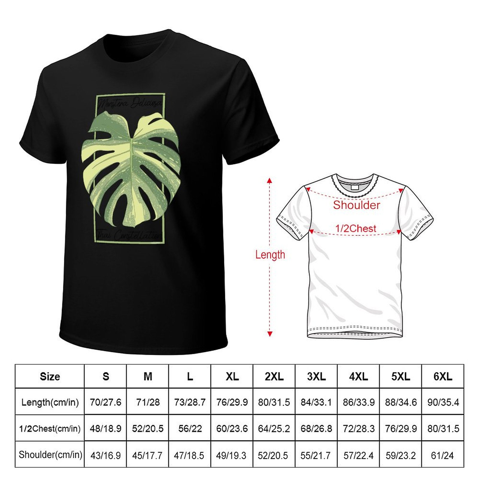 เสื้อยืดแขนสั้นพื้นฐานลายตราสั - Monstera Thai Constellation บทวิจารณ์และราคา