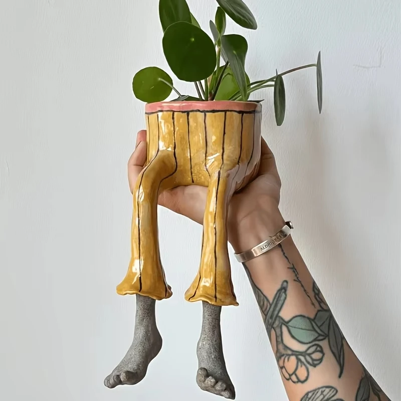 กระถางเซรามิกรูปขาตั้งแบบแปลกใ - Plant Parental บทวิจารณ์และราคา